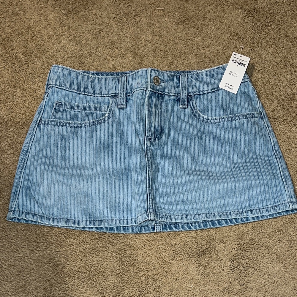 Hollister Light Blue Denim Mini Skirt size 0